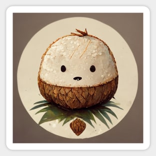 Cute cartoon coconut Sticker